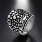 Modyle 2018 New Punk Retro Men 316L Stainless Steel Black Rings For Women