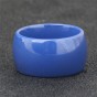 Modyle Fashion Jewelry Women Ring White and Blue Ceramic Rings For Women Men Big Wedding Ring