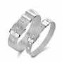 Fashion Wide Statement Belt Silver Plated Bracelet for Women Men Couple Bracelets&Bangles Pulseras Jewelry Valentine's Day Gift