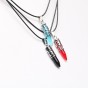 Fashion Natural Crystal Stone Bullet Punk Choker Necklaces & Pendants for Men Women Chain Statement Necklace Bijoux