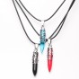 Fashion Natural Crystal Stone Bullet Punk Choker Necklaces & Pendants for Men Women Chain Statement Necklace Bijoux