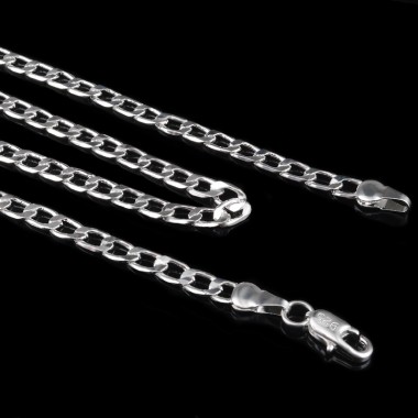 Modyle Men's Figaro Chain Necklace Men Fashion Cheap Silver-Color Jewelry 4MM wide