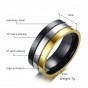 Modyle High Polished Tri-color Men Rings Stainless Steel 8MM Color Wedding Ring For Men Women Dropshipping