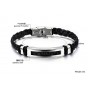 Modyle 2018 New Hot Sale Fashion Jewelry Stainless Steel Men Bracelet Pu Leather Bracelets Bangles For Men