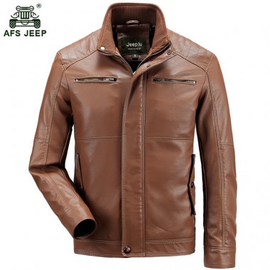 2018 Men's PU Leather Jacket Winter Motorcycle Leather Coats Men Clothing Stand Collar Male Jacket Slim Fit Fashion 145zr