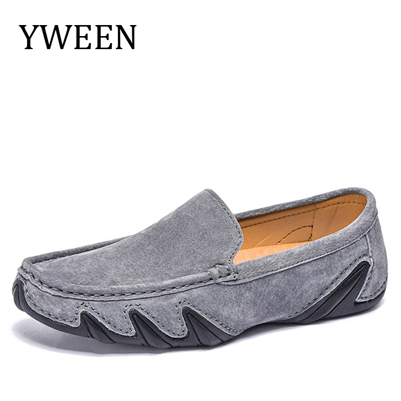YWEEN Brand Split Leather Loafers Men's 