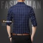 100% Cotton Plaid shirt Men Luxury Brand Shirts Cotton Dress Shirt business Slim Fit Social Shirts solid men's top plus size 529