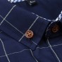 100% Cotton Plaid shirt Men Luxury Brand Shirts Cotton Dress Shirt business Slim Fit Social Shirts solid men's top plus size 529