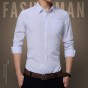 Classic-fit Business Dress Shirt Men New Brand Social Shirts New Solid Long Sleeve Shirts 2017 New Fashion Casual Men Shirt 850