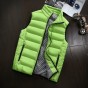 Mens Jacket Sleeveless Vest Winter Fashion Casual Slim Coats Brand Clothing Cotton-Padded Men's Vest Men Waistcoat Big Size 666