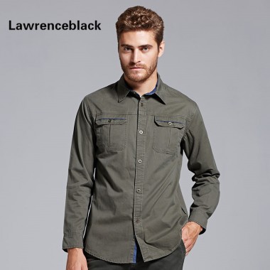 New Shirt  Mens Leisure Classic Fit Social Camisa Masculina Manga Longa Plus Size Brand-Clothing 100% Cotton Men Shirts 150