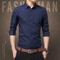 Business Office Shirts Work Classical Dress Shirt Men 2017 New Brand Social Shirts Slim Fit Casual Men Shirt Plus Size 843