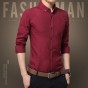 Business Office Shirts Work Classical Dress Shirt Men 2017 New Brand Social Shirts Slim Fit Casual Men Shirt Plus Size 843