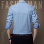 Classic-fit Business Dress Shirt Men New Brand Social Shirts Solid Chemise Homme Long Sleeve Luxury Plus Size Male Shirts 504