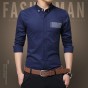 Men Shirts Slim Fit New Designer Cotton Shirts Social Long Sleeved Chemise Spring Shirt Fashion Casual Shirts Free Shipping 495