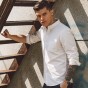 2017 New Spring Casual Shirts Men Slim Long Sleeve Dress Slim Fit Male Shirt Brand Business Soft Cotton Shirts Mens Wear 403