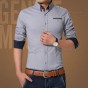 Cotton Pure Color shirt Men Brand Shirts Cotton Dress Shirt business Slim Fit Social Formal Shirts designer men plus size 527