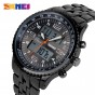 SKMEI Brand Watch Men LED Digital Watches Dual Display Wristwatches Stainless Steel Waterproof Relogio Masculino Relojes 1032