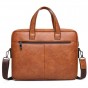 JEEP BULUO Famous Brand Men Bags Business Briefcase Bag Cow Split Leather High Quality Travel Bags For 14