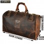 Real Crazy Horse Leather Men Large Capacity Design Duffle Travel Luggage Bag Male Fashion Suitcase Tote HandBag A8151